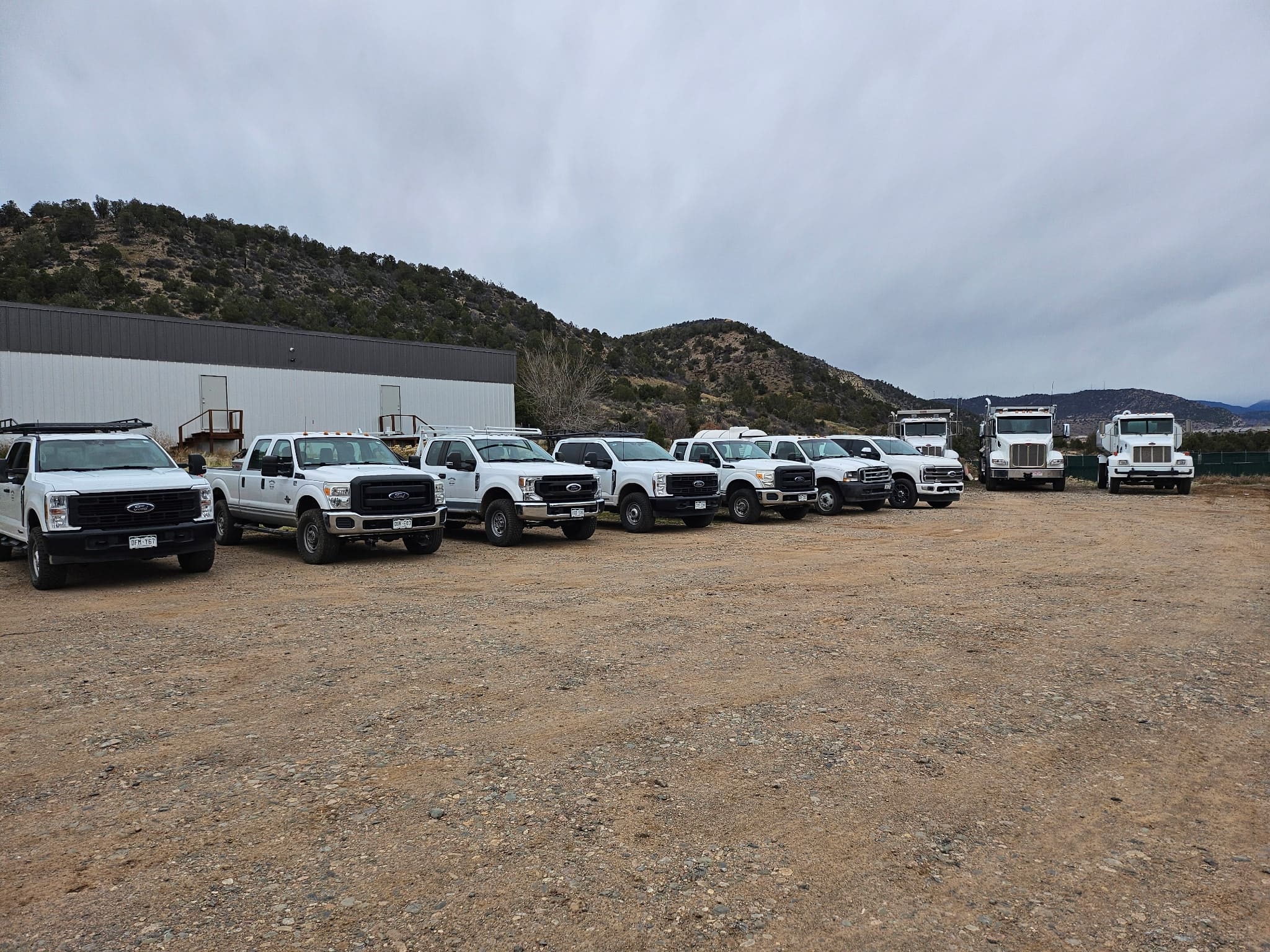 Southridge Construction fleet at the yard